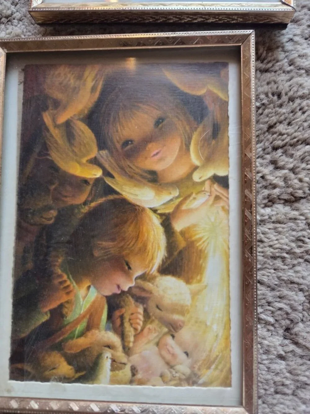 Vintage Juan Ferrandiz Framed Greeting Card Picture Collection Set 8 Mother Mary